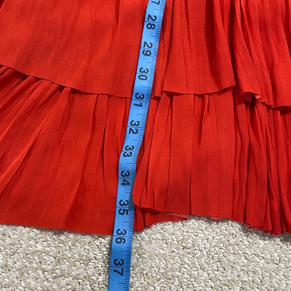 Chic Red Mini Dress with Tiered Skirt - Picture 11 of 15